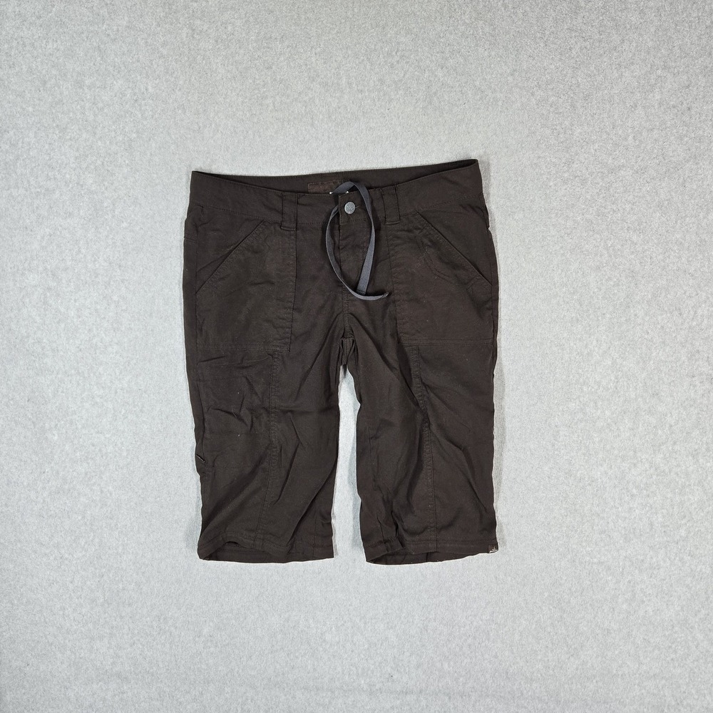 Prana Women Pants 6 Brown Cargo Capri Logo Outdoor Pockets